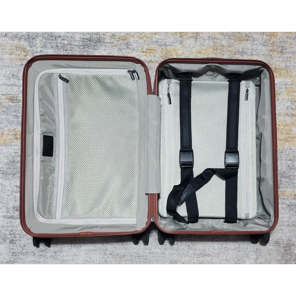 $275 Monos Carry-On Travel Luggage Hardcase - Terracotta Size 22 X 14 X 9